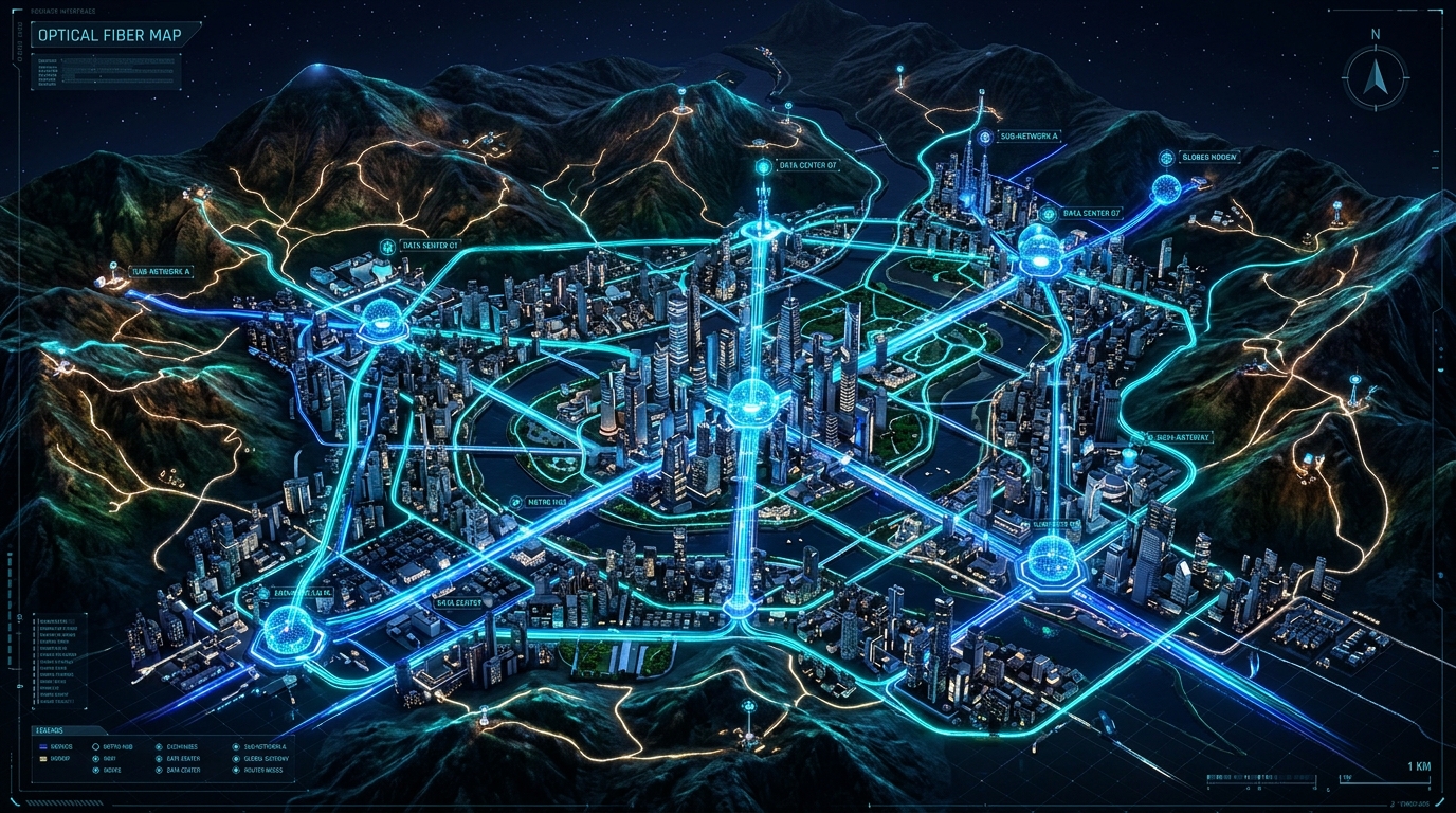 Interweb Network Optical Fiber Grid